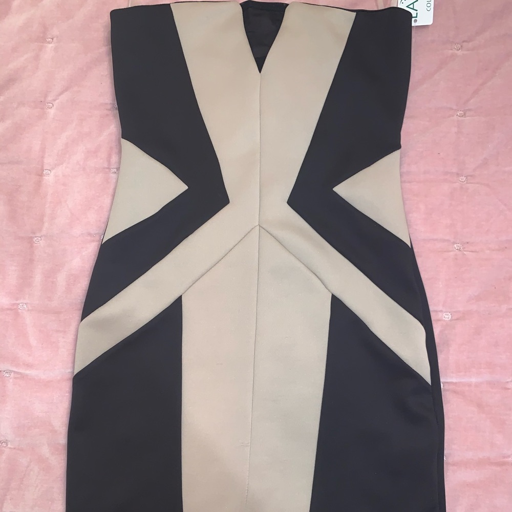 Strapless Peplum Dress from Lavo